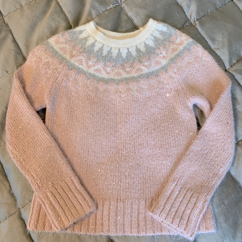 Gap “fair aisle” sparkle sweater